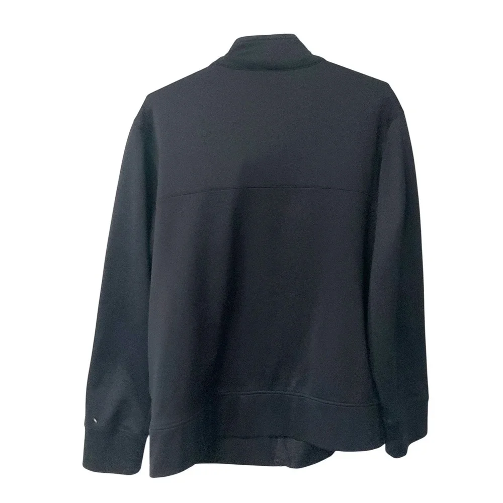 Fila Sport Mens Full Zip Track Jacket Black Mock Neck Sportswear athletic SZ Med